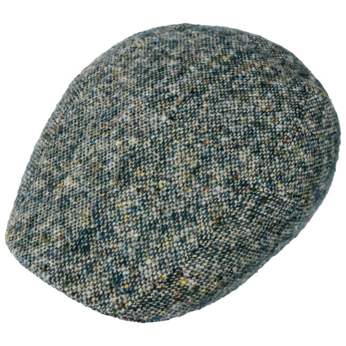 Stetson Donegal Tweed Ivy Flat Cap Teal Green