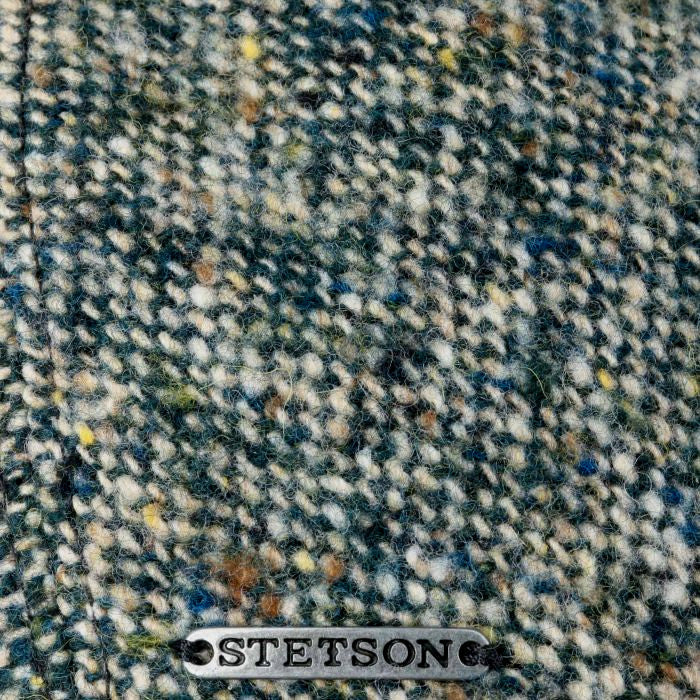 Stetson Donegal Tweed Ivy Flat Cap Teal Green