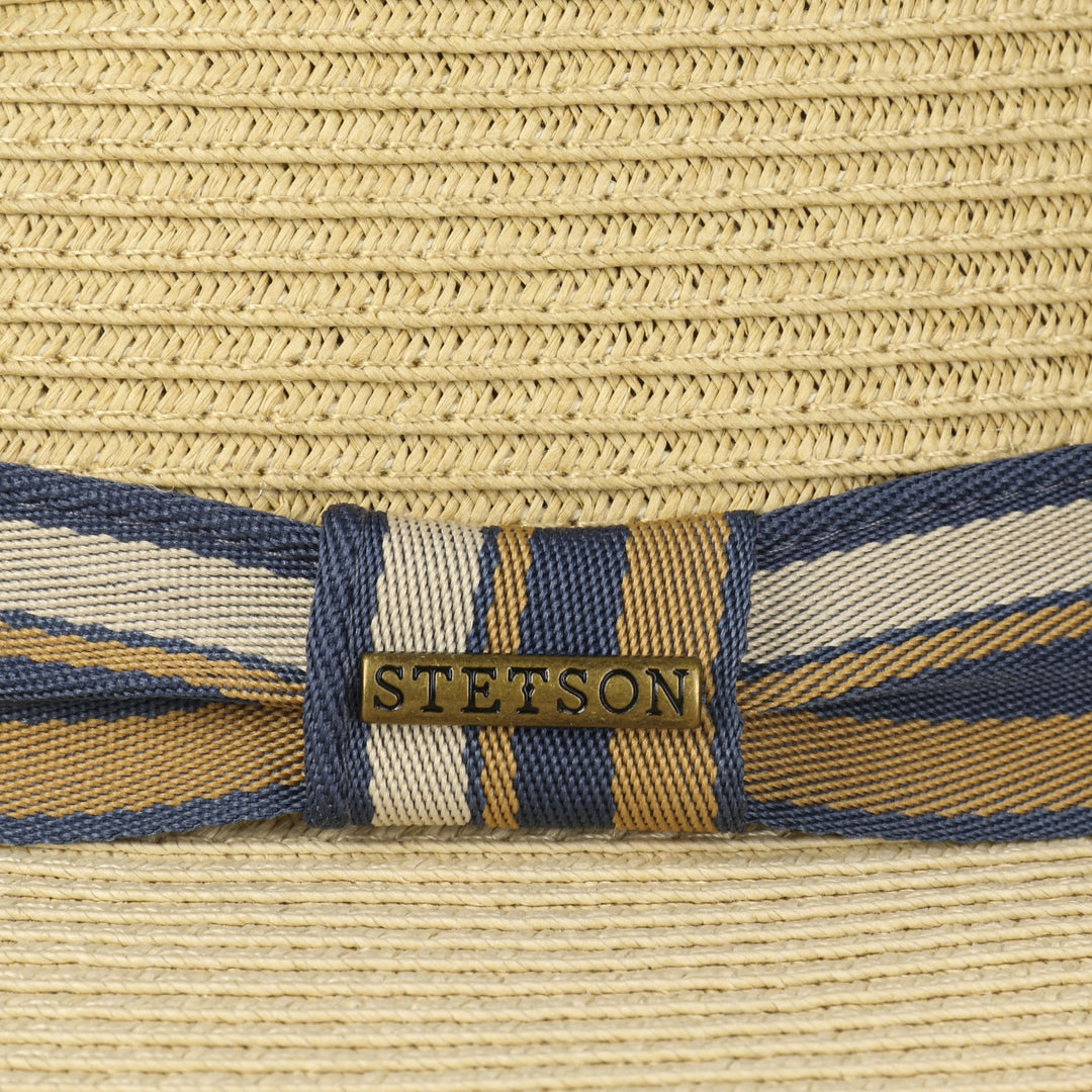 Stetson Romaro Toyo Straw Traveller Summer Fedora Hat Light Beige