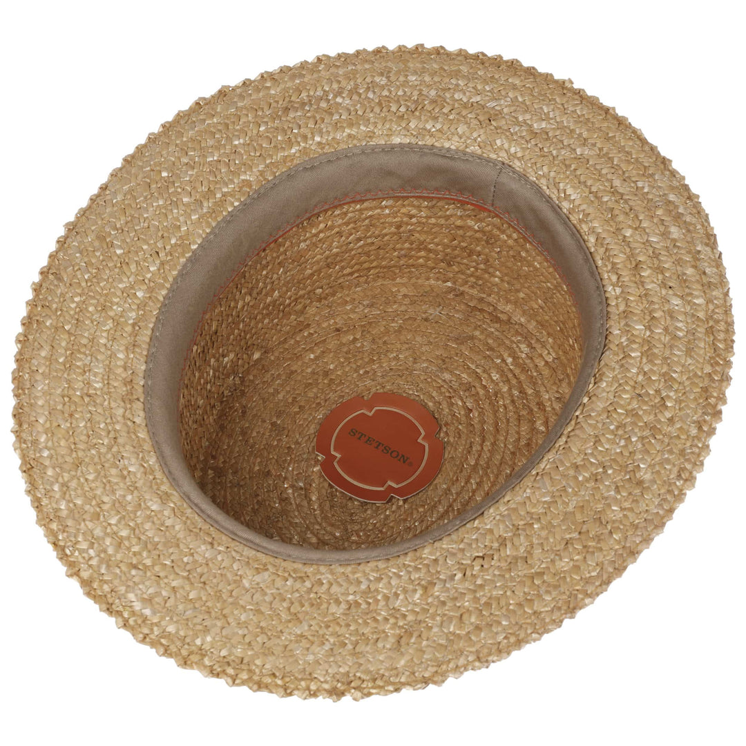 Stetson Straw Boater With Jungle Print Band