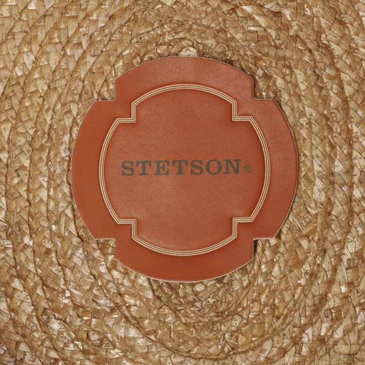 Stetson Straw Boater With Jungle Print Band