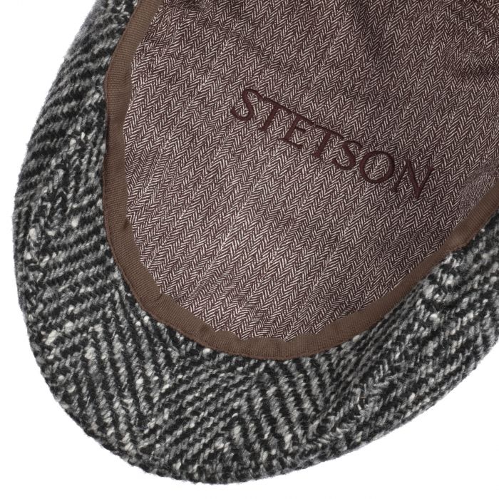 Stetson Classic Kent Herringbone Wool Cap Black/Grey