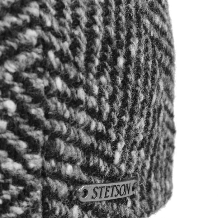 Stetson Classic Kent Herringbone Wool Cap Black/Grey