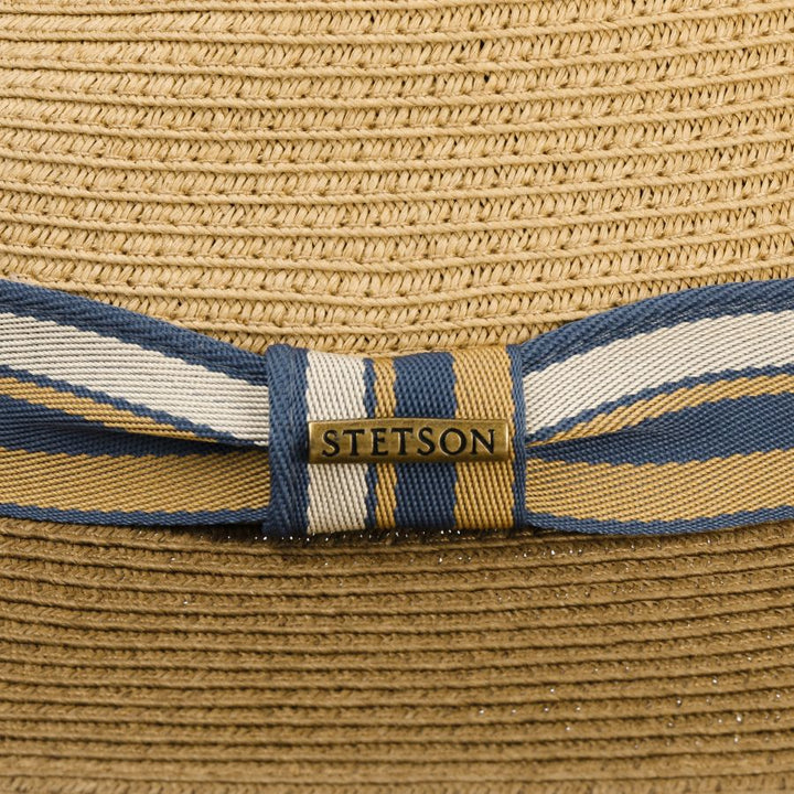 Stetson Romaro Toyo Straw Traveller Summer Fedora Hat Brown