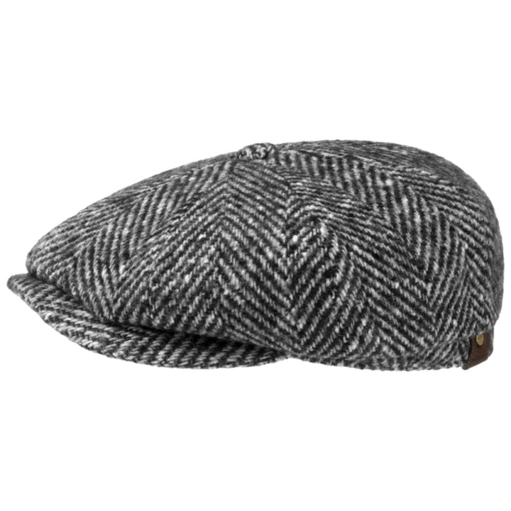 Stetson Hatteras Wool Bakerboy Cap Black/Grey