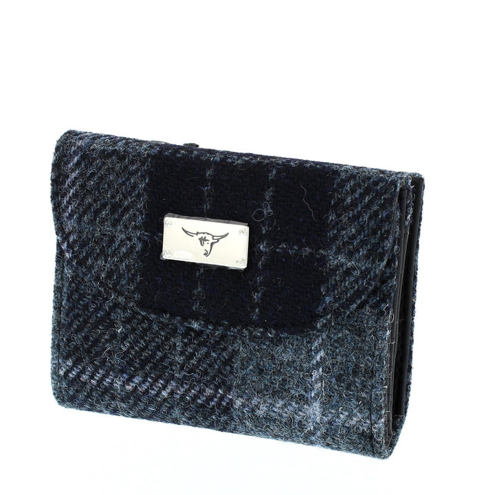 Glen Appin Harris Tweed Ladies Jura Small Purse Black/Grey Check
