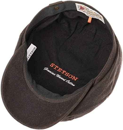 Stetson Waxed Cotton Hatteras Bakerboy Brown