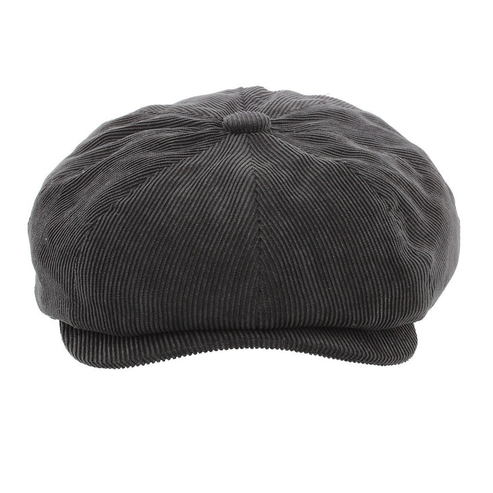 Whiteley Corduroy Bakerboy Cap In Black