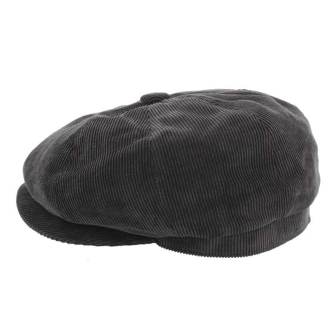 Whiteley Corduroy Bakerboy Cap In Black