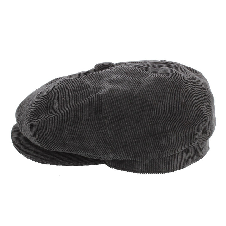 Whiteley Corduroy Bakerboy Cap In Black