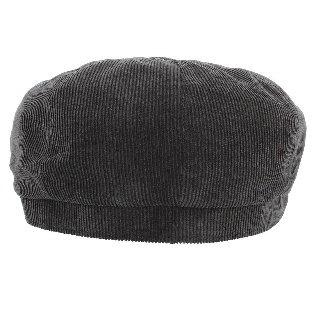 Whiteley Corduroy Bakerboy Cap In Black