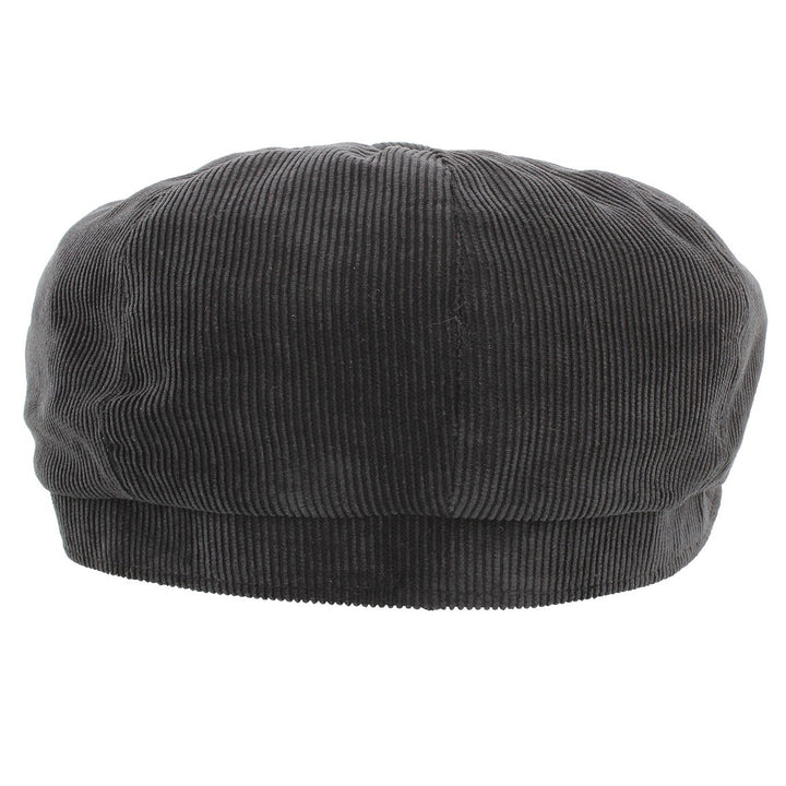 Whiteley Corduroy Bakerboy Cap In Black