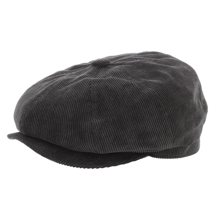 Whiteley Corduroy Bakerboy Cap In Black