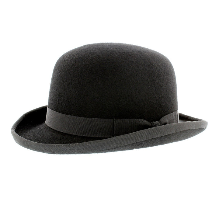 Whiteley Black Wool Felt Bowler Hat