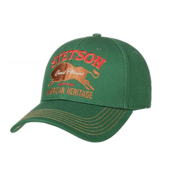 Great Plains Stetson American Baseball Trucker Cap Adjustable Snapback Green