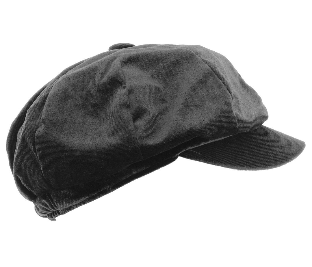 Black Brushed Soft Feel Bakerboy Cap from Whiteley