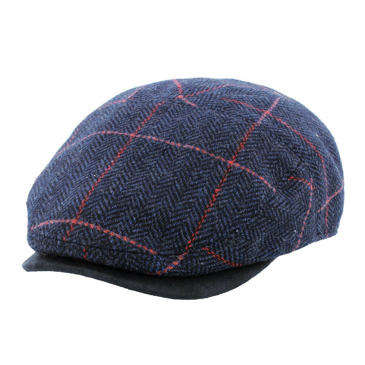 Whiteley Glen Check Flat Cap In Blue (M82)