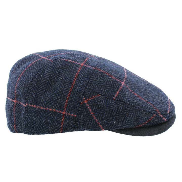 Whiteley Glen Check Flat Cap In Blue (M82)