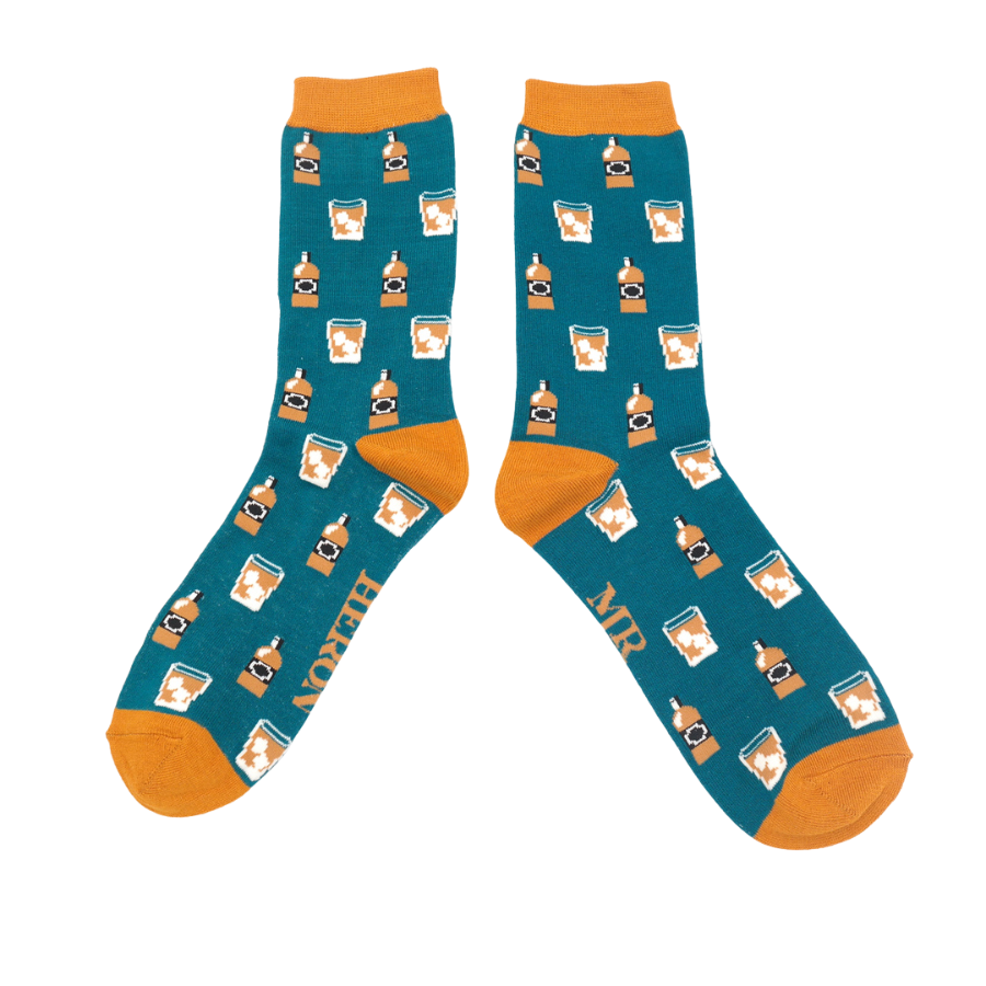 Mr Heron Bamboo Whisky Socks (Teal)