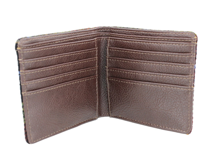 Glen Appin Harris Tweed Bi-fold Wallet Rust Check