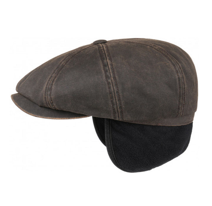 Stetson Hatteras Cotton Cap With Ear Flaps In Brown