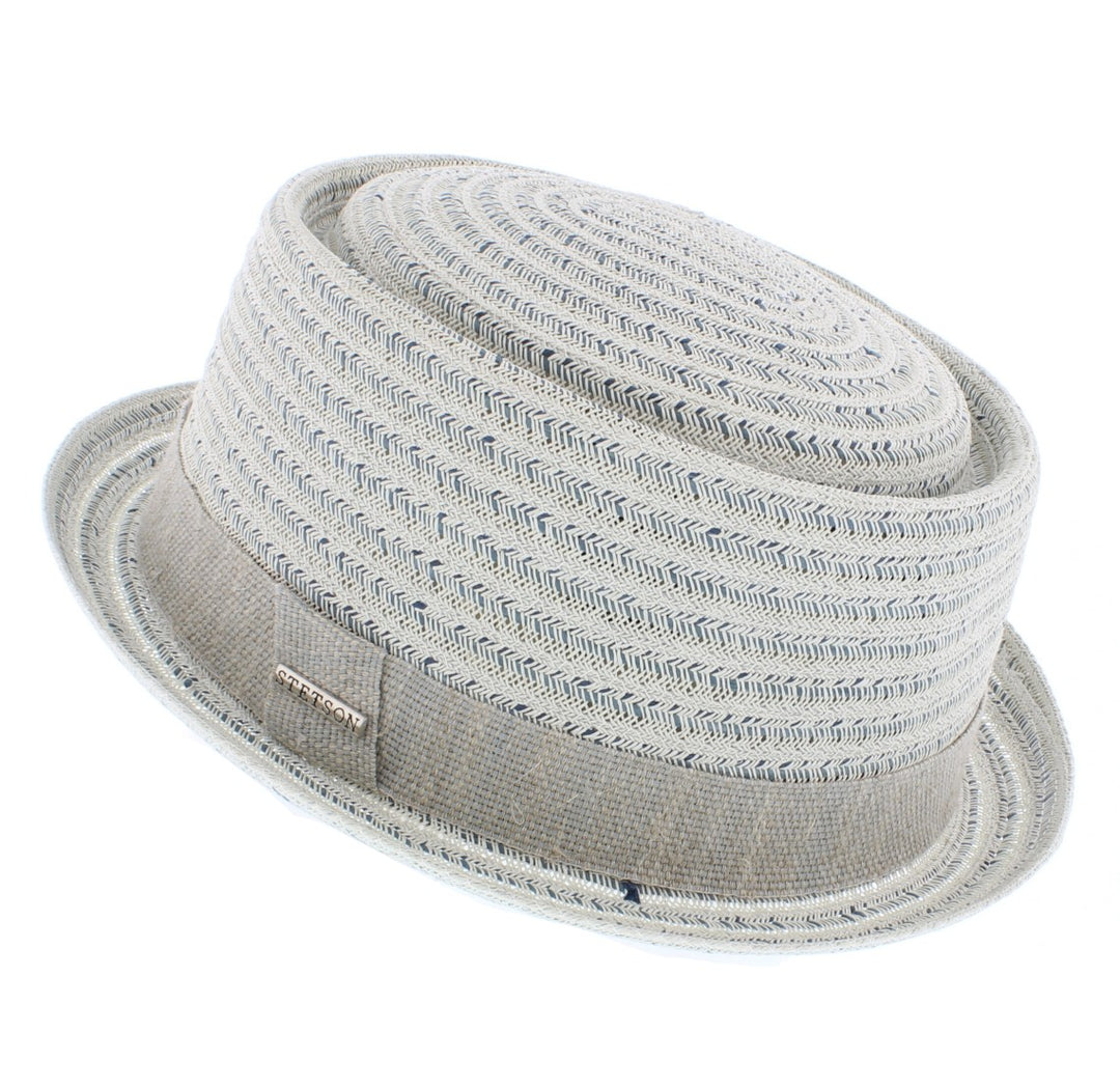 Stetson Rayon Toyo Summer Pork Pie Hat In Blue