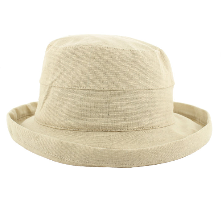 Ladies Linen and Cotton Small Brim Sun Hat