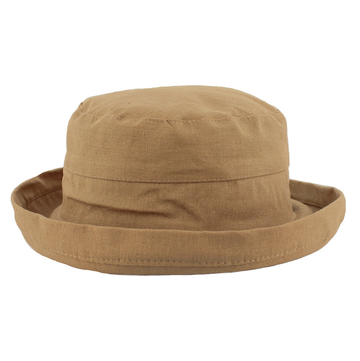 Ladies Linen and Cotton Small Brim Sun Hat