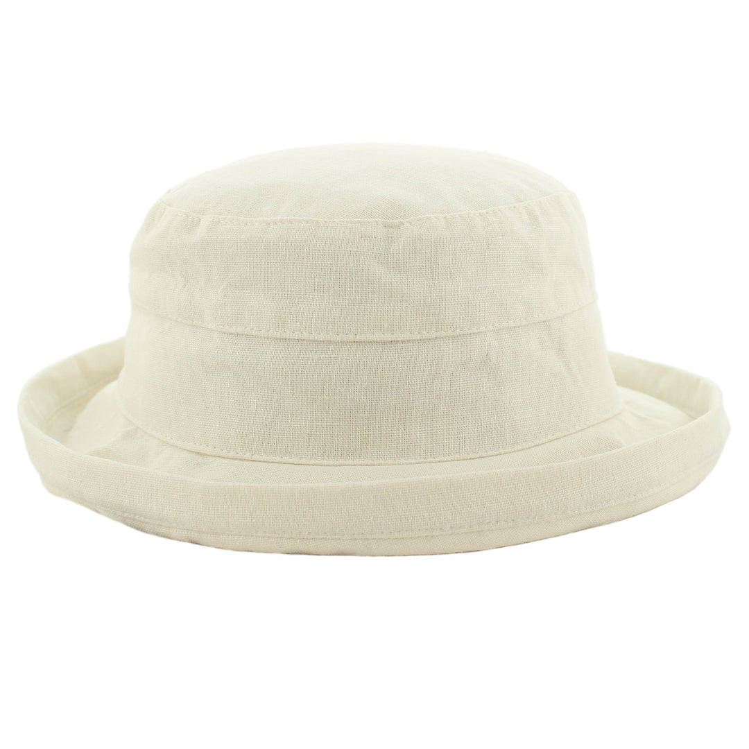 Ladies Linen and Cotton Small Brim Sun Hat