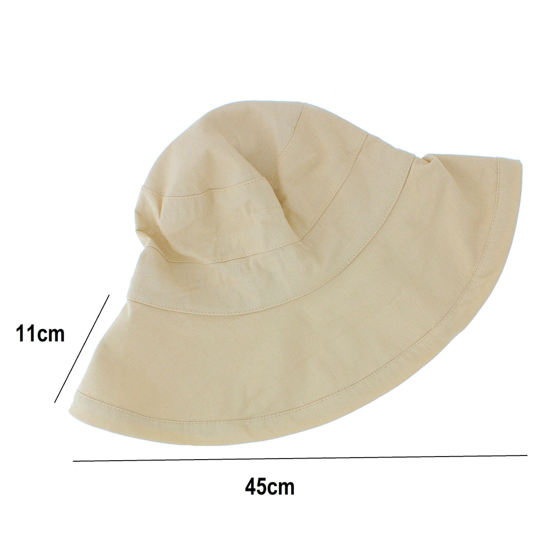 Ladies Wide Brim Linen & Cotton Sun Hat
