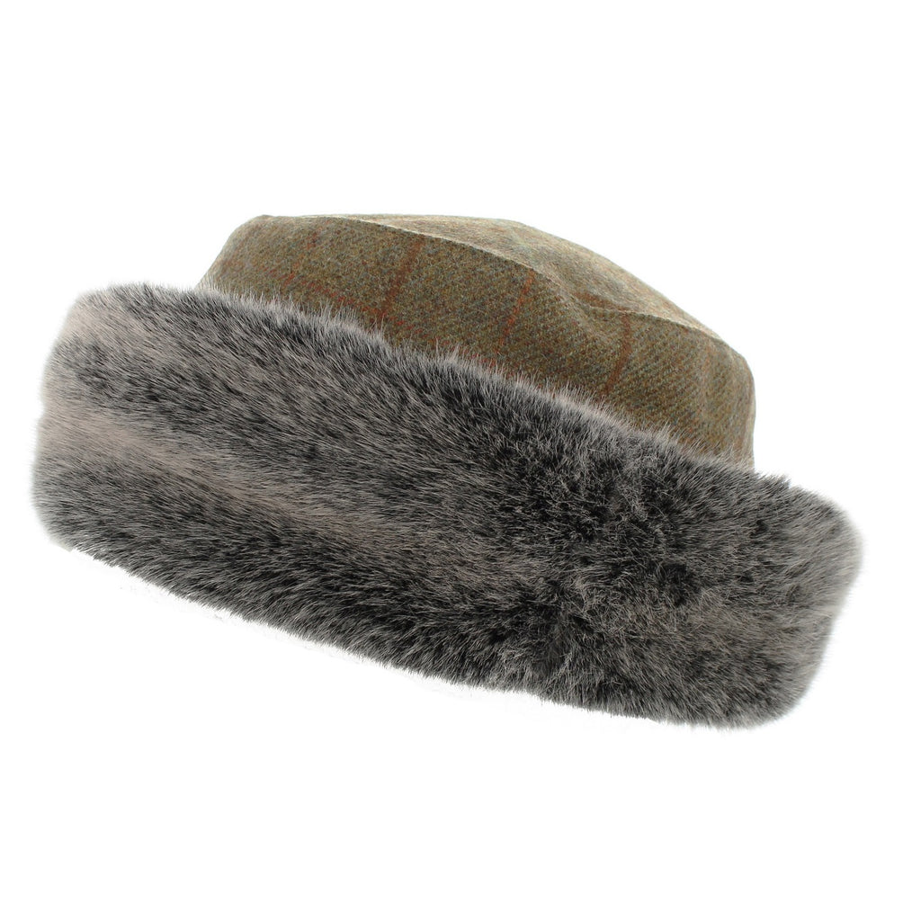 Fur trimmed clearance hat