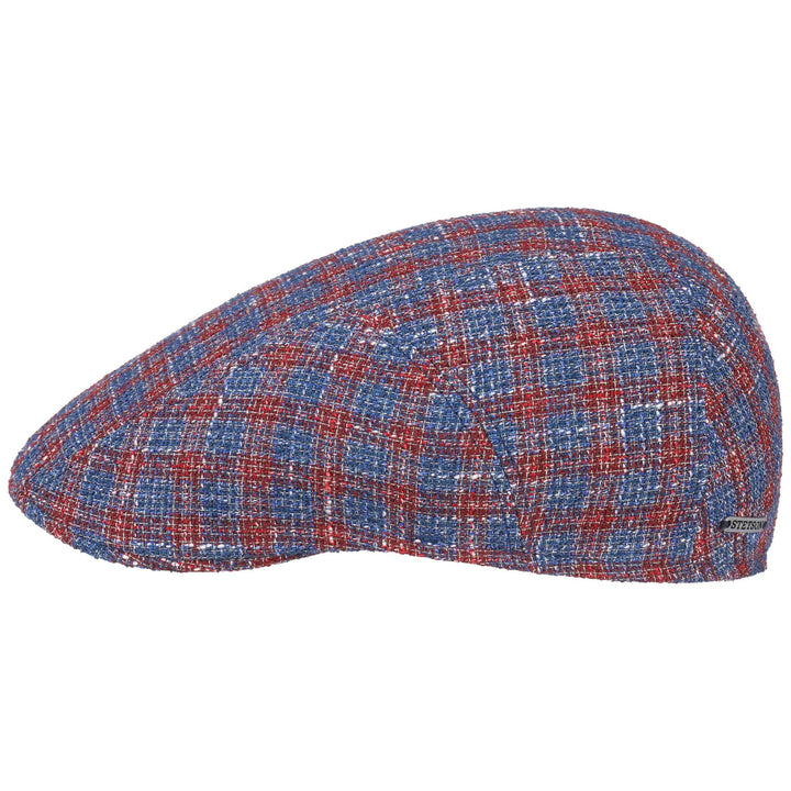 Stetson Benbrook Cotton/Linen Flat Cap Red/Blue