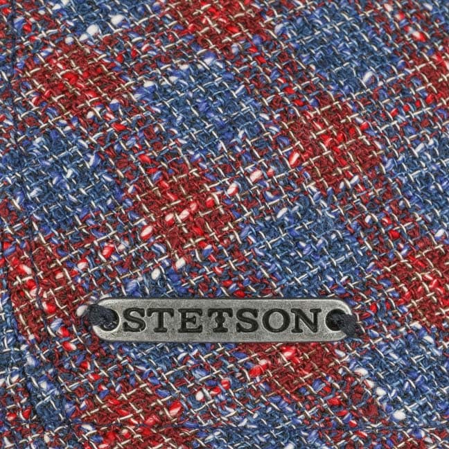 Stetson Benbrook Cotton/Linen Flat Cap Red/Blue