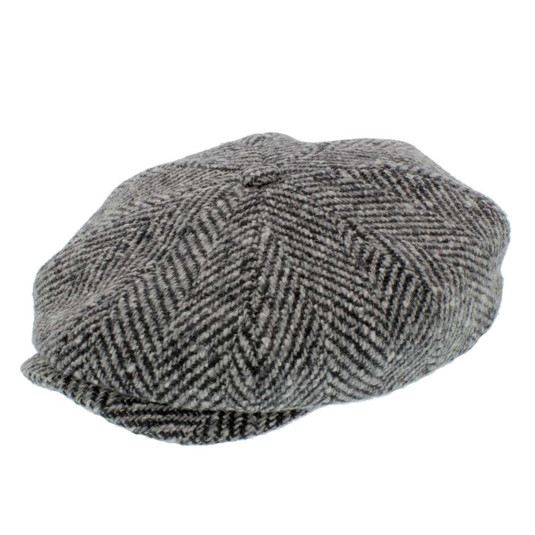 Stetson Hatteras Wool Bakerboy Cap Black/Grey