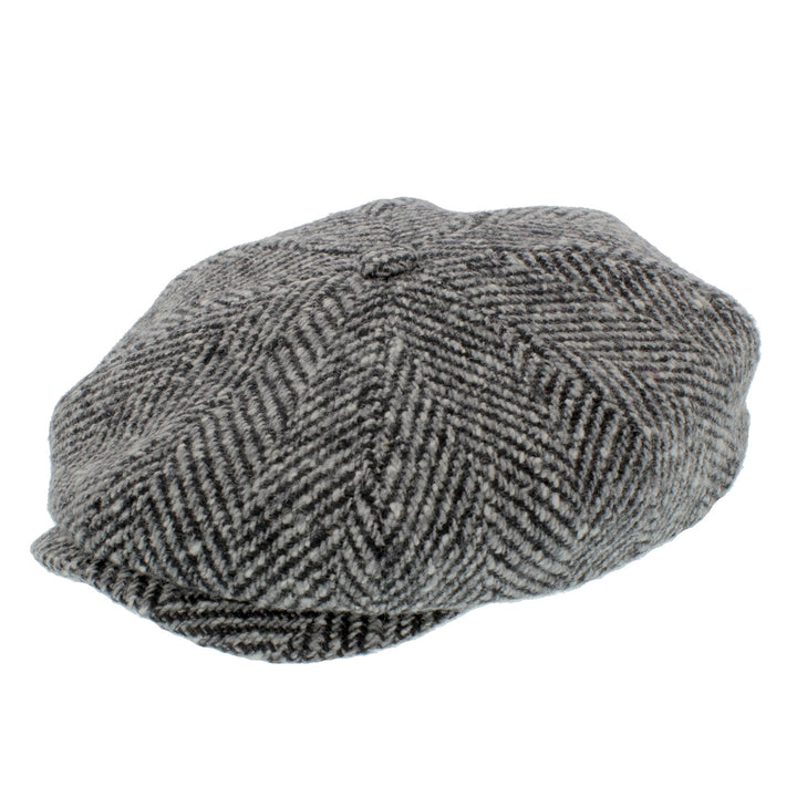 Stetson Hatteras Wool Bakerboy Cap Black/Grey