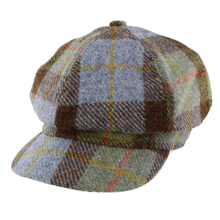 Glen Appin Ladies Harris Tweed Bakerboy Cap MacLeod Tartan
