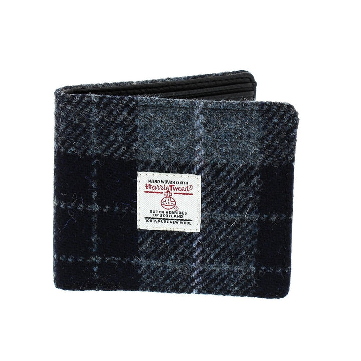Glen Appin Harris Tweed Bi-fold Wallet Black/Grey