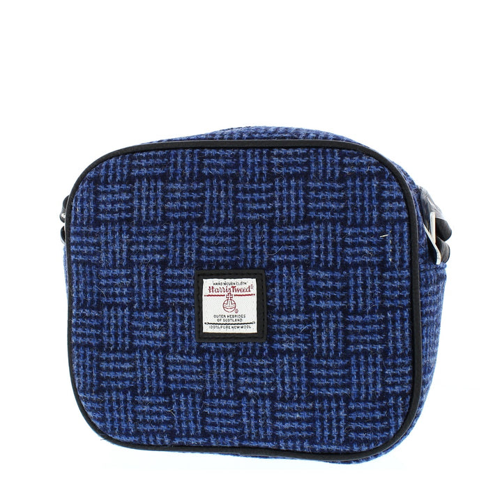 Glen Appin Harris Tweed Almond Mini Handbag Blue Weave
