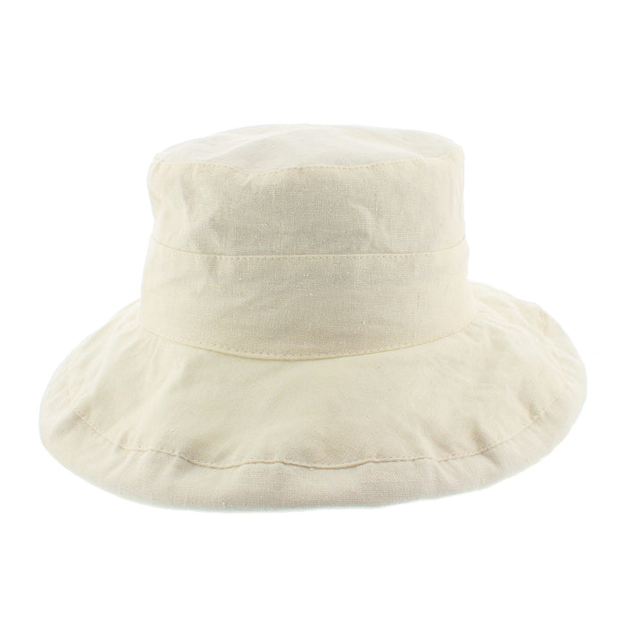 Ladies Wide Brim Linen & Cotton Sun Hat
