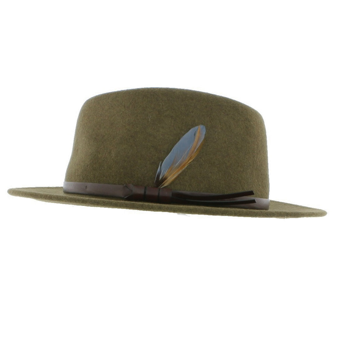 Curzon Classics Kent Olive 100% Wool Fedora Hat