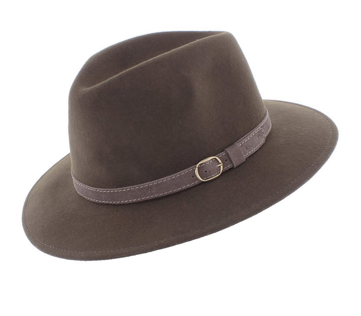 Curzon Classics Epsom Brown 100% Wool Fedora Hat