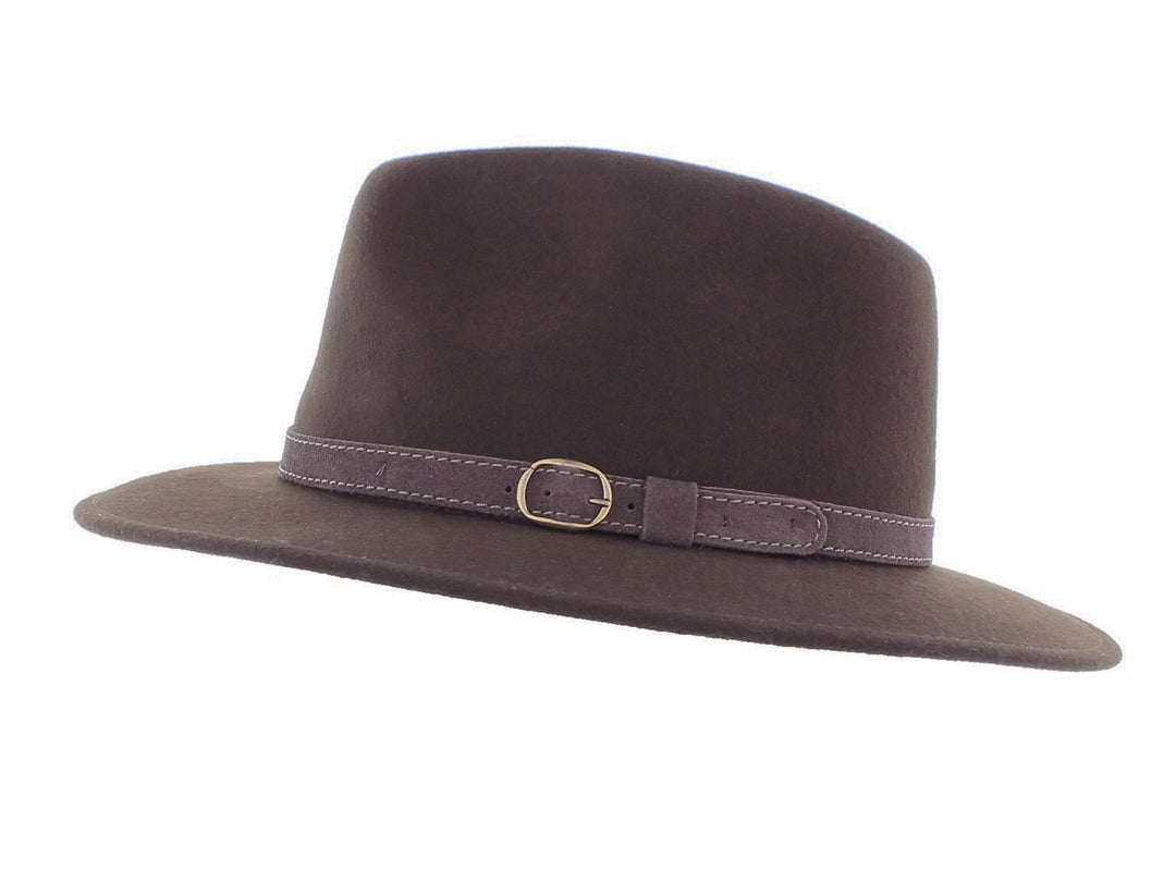 Curzon Classics Epsom Brown 100% Wool Fedora Hat
