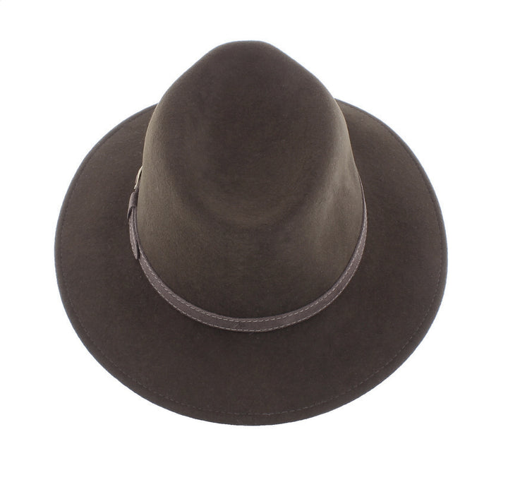 Curzon Classics Epsom Brown 100% Wool Fedora Hat