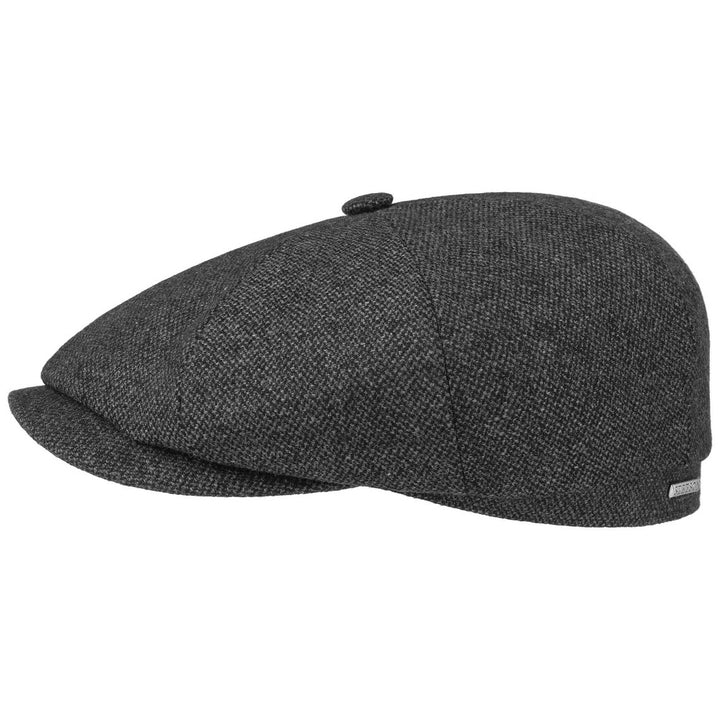 Stetson Wool Mix Hatteras Bakerboy In Grey