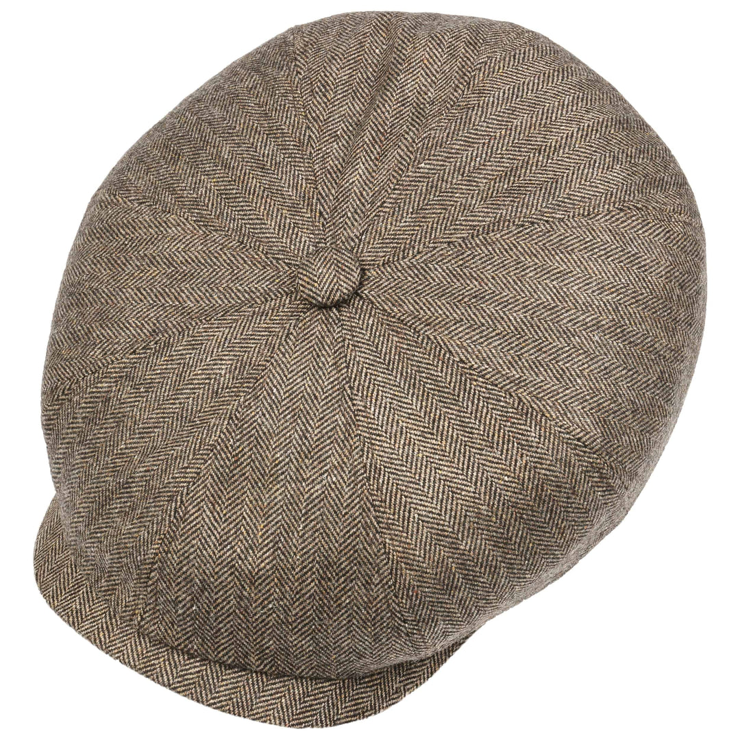 Stetson Wool/Silk/Cashmere Hatteras Bakerboy Cap Brown