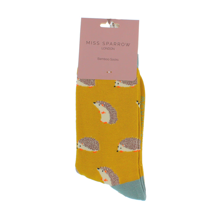 Miss Sparrow Bamboo Hedgehog Socks (Yellow)
