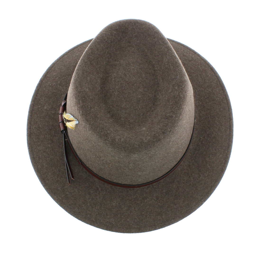 Curzon Classics Kent Brown 100% Wool Fedora Hat