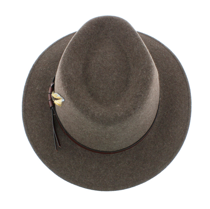 Curzon Classics Kent Brown 100% Wool Fedora Hat