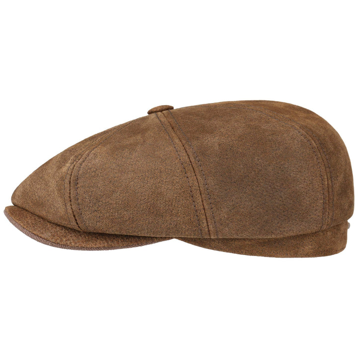 Stetson Leather Bakerboy Cap