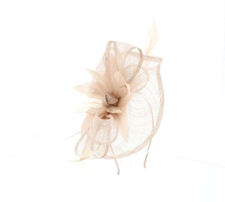 Nude Carnation Headband Fascinator, from Elegance Boardmans